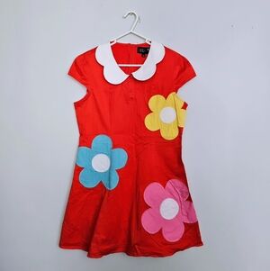 Vintage Delia's For Dolls Kill Orange Floral Mini Dress